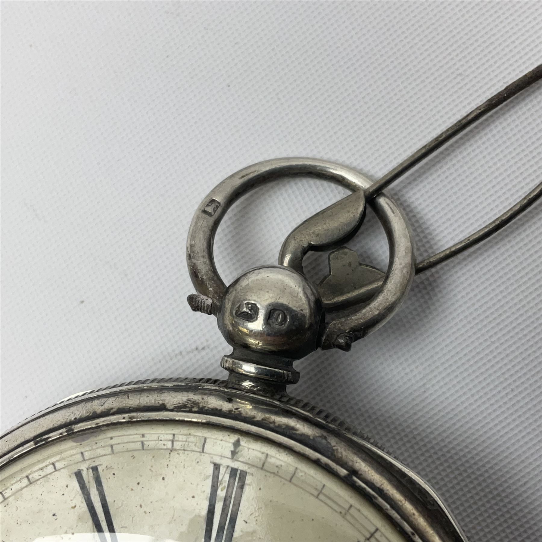 Victorian silver pocket watch, hallmarked, together with a smaller silver fob watch