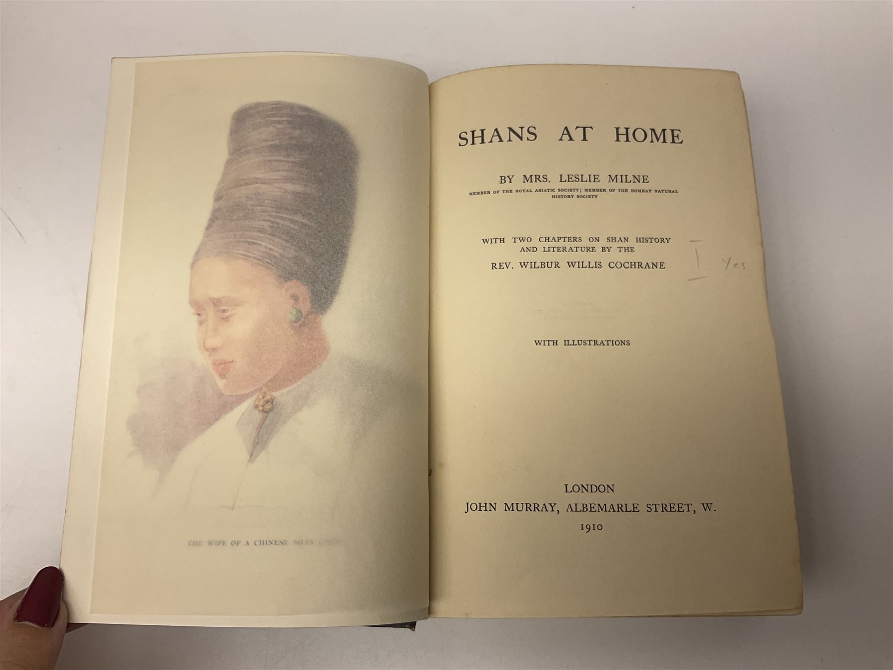 Burma and North East India - twenty books including The Burmese Empire by Father Sangermano. 1893; My Three Years in Manipur by Ethel St. Clair Grimwood. 1892; Shans at Home by Mrs. Leslie Milne. 1910; Four Years in Upper Burma by W.R. Winston. 1892; The Soul of People by H. Fielding. 1898; History of Upper Assam, Upper Burmah and North-Eastern Frontier by L.W. Shakespear. 1914; and fourteen others (20)