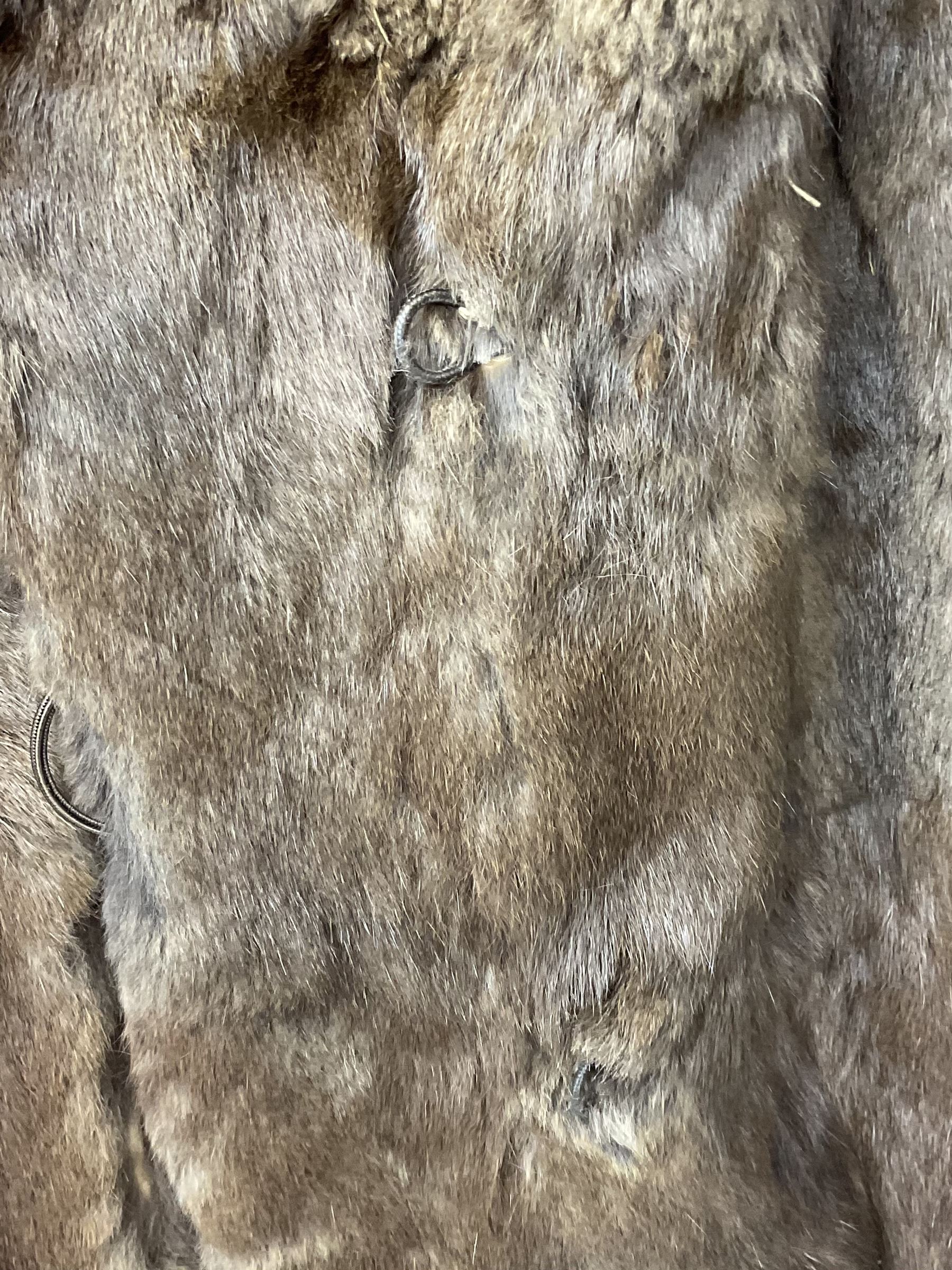 Ladies short rabbit fur jacket, with silk lining  