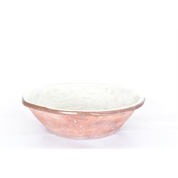 Late19th/ early 20th Century glazed earthenware dairy bowl, H14cm D50cm