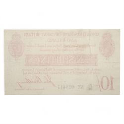 George V Bradbury second issue ten shillings banknote 'P1 26 No.028417'