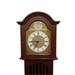 20th century mahogany grandmother clock
