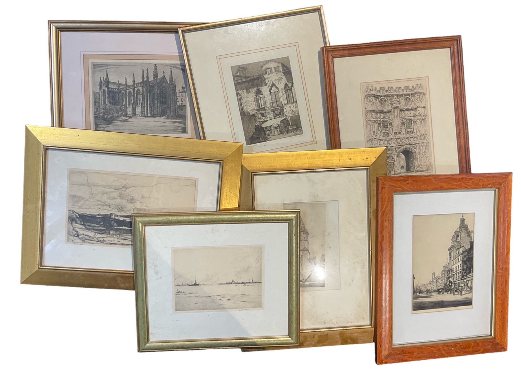 Large collection of etchings including those by Tom Maxwell, Marion Rhodes, Freda Marston, Tom Whitehead etc. (approx. 20)