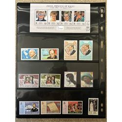 Queen Elizabeth II British Antarctic Territory mint stamps, including 1963-1969 SG 1 to 15a from half penny to both one pound values, 1993 SG 218-229 etc and a small number of Australian Antarctic Territory stamps, housed on stock pages