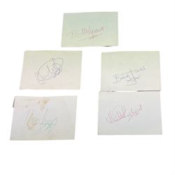 The Rolling Stones: set of five signatures - Mick Jagger, Keith Richards, Bill Wyman, Bria...