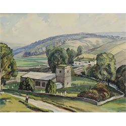 Walter Cecil Horsnell (British 1911-1997): Church of St Michael and All Angels - Hubberholme, watercolour signed 39cm x 49cm 