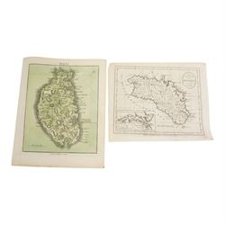 Lluffman (Early 19th century): 'Malta', 19th century engraved map with hand-colouring pub....