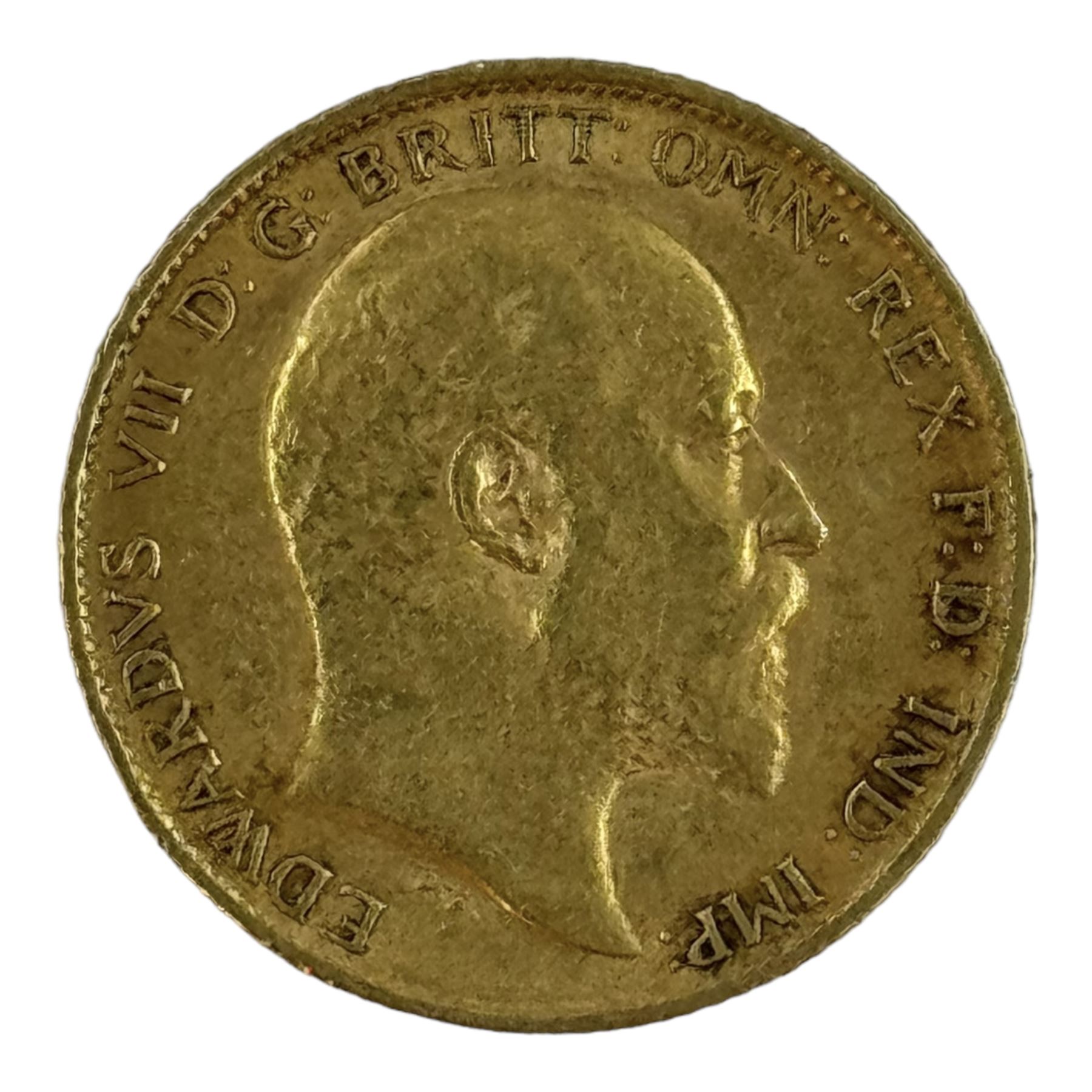 King Edward VII 1909 gold half sovereign coin