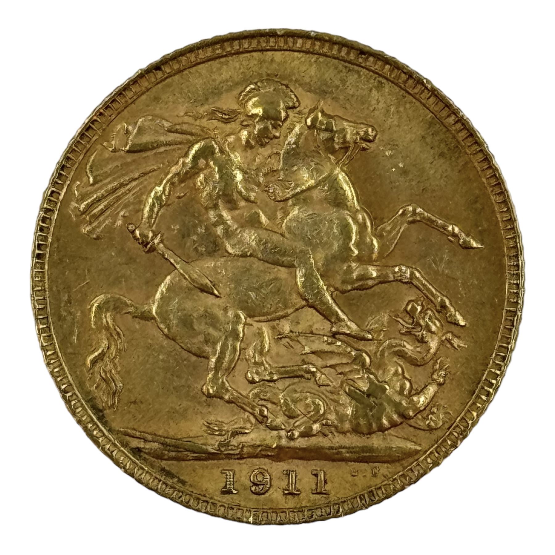 King George V 1911 gold full sovereign coin