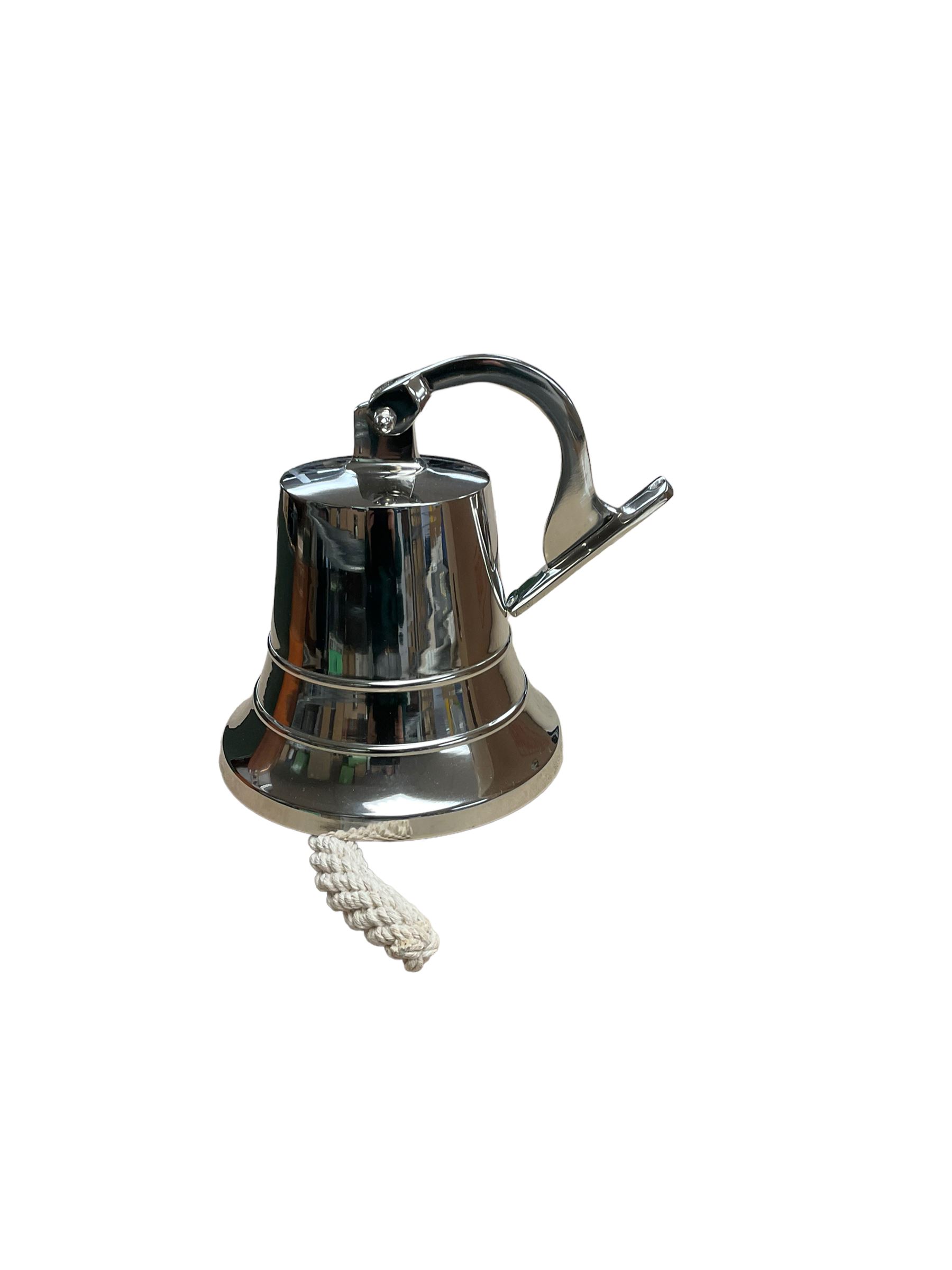 Modern ship bell with rope the clapper with rope pull, bell H20cm