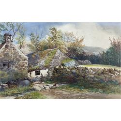 Attrib. John Holland (British 1830-1886): Country Cottage, watercolour indistinctly signed 30cm x 47cm