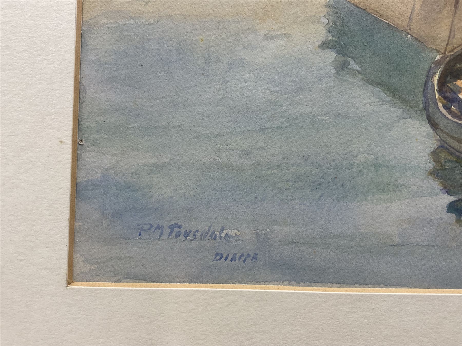 Percy Morton Teasdale (Staithes Group 1870-1961): 'Dieppe', watercolour signed and titled 26cm x 32cm 