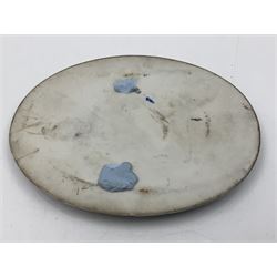 19th century Continental porcelain plaque, of oval form, painted with the Madonna and Child after Raphael, unmarked, possibly KPM, H12cm W9cm 