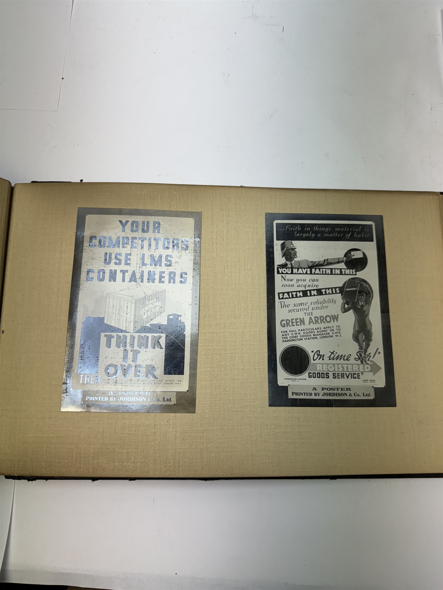 Two Jordison and Co Ltd archive books, folders with photographs of WWII posters, Souvenir booklet etc  