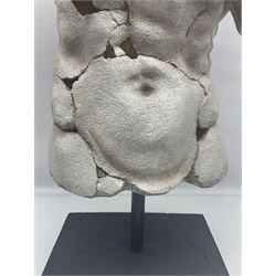 Composite sculpture of a Classical male torso on a stand, H65cm