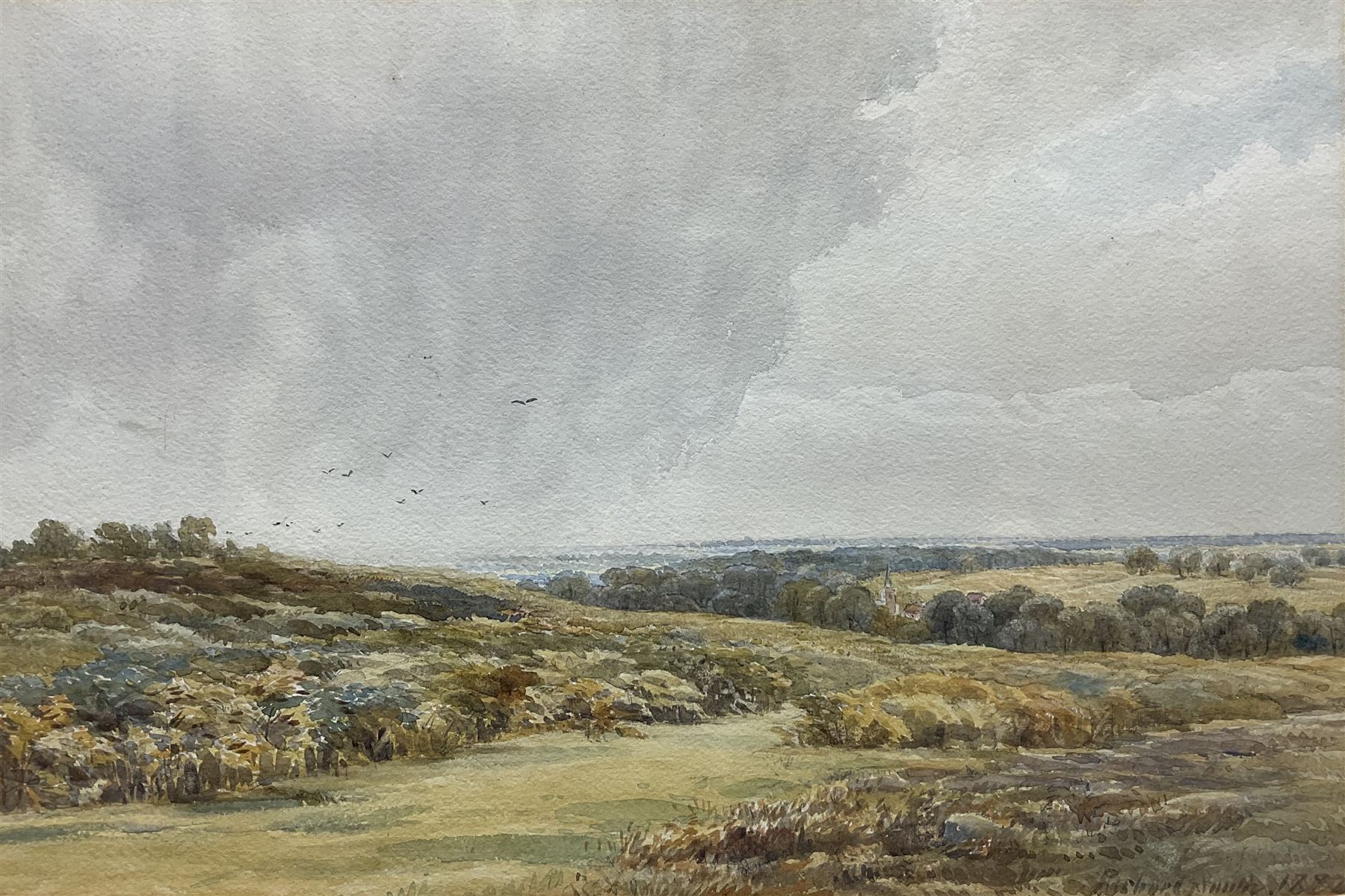 Richard Smith (British 19th century): Panoramic Rural Landscape, watercolour signed and dated 1888, 33cm x 49cm