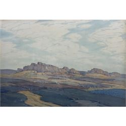 Hirst Walker (Staithes Group 1868-1957): 'The Hills of Gay Gordon', watercolour signed, ti...