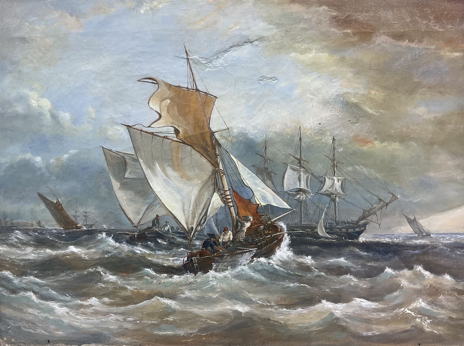 Brian Mays (British 1938-2005): Shipping of the Coast, oil on canvas unsigned 29cm x 39cm Provenance: direct from the family of the artist.