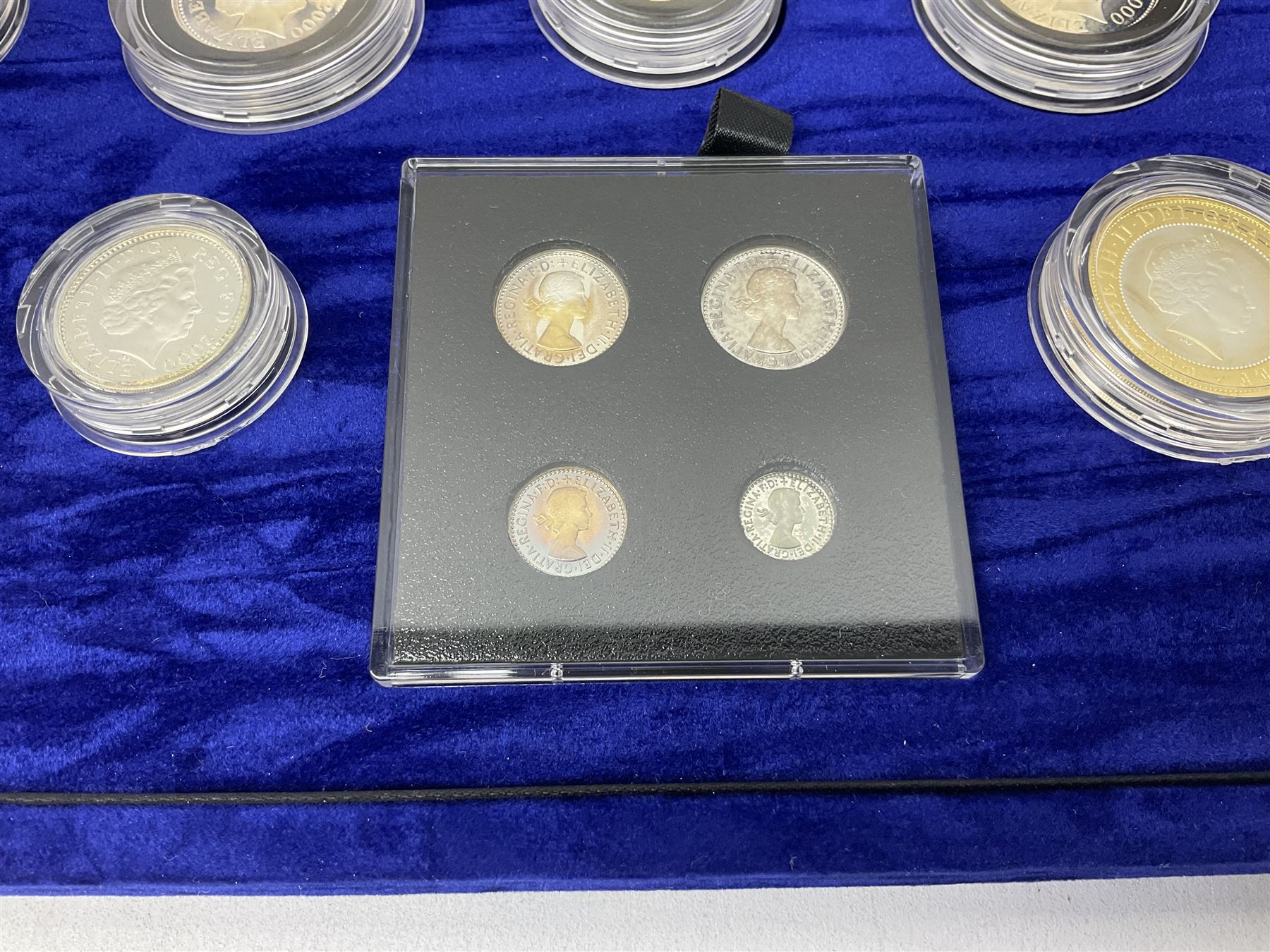 The Royal Mint United Kingdom Millennium 2000 silver coin collection, cased with certificate