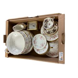 Collection of ceramics including Paragon Victorian Rose dinner wares, figures etc in three boxes 