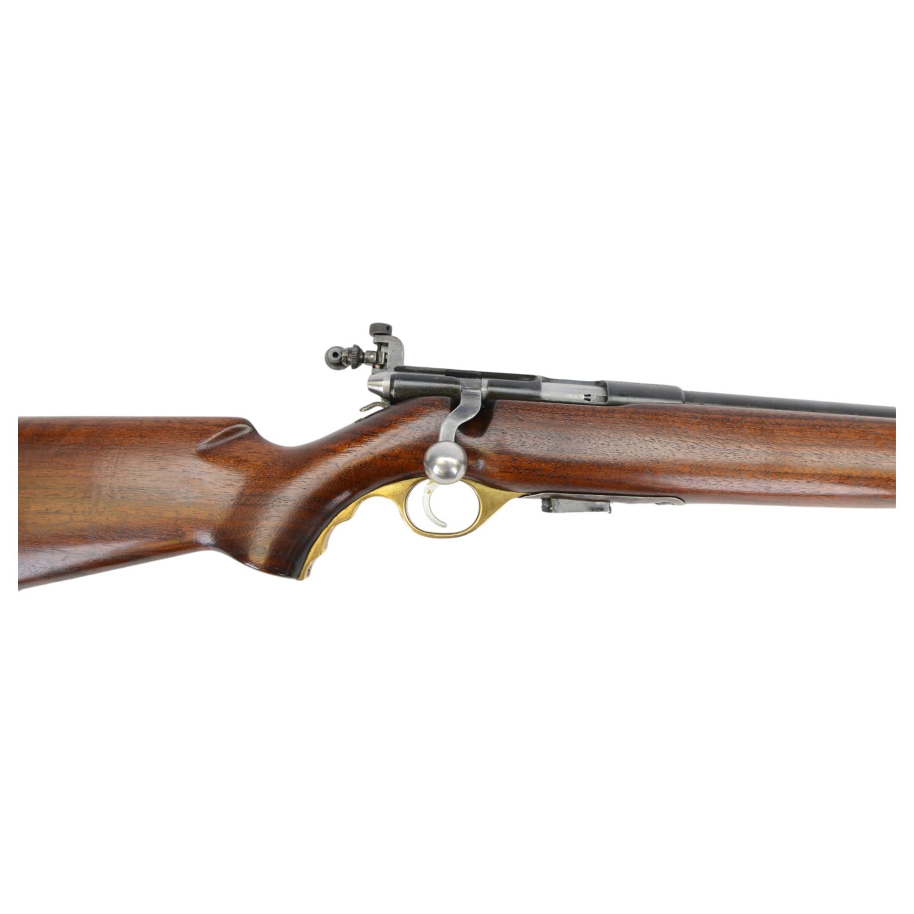 SECTION 1 FIREARMS CERTIFICATE REQUIRED - Mossberg & Sons A .22 U.S. Military bolt action training rifle, the 54cm barrel marked United States Property ... M192 1948, overall L102cm, serial no.34803