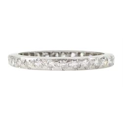 Early - mid 20th century single cut diamond full eternity ring, total diamond weight appro...