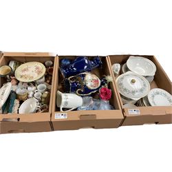 Collection of Wedgwood Jasperware, including vases, trinket dishes etc, together with othe...