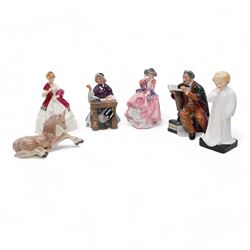 Four Royal Doulton figures comprising 'The Professor' HN2281, 'Schoolmarm' HN2223, 'Darlin...