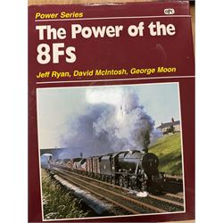 Collection of railway and transport reference books, including fourteen Oxford Publishing Co. Power Series volumes