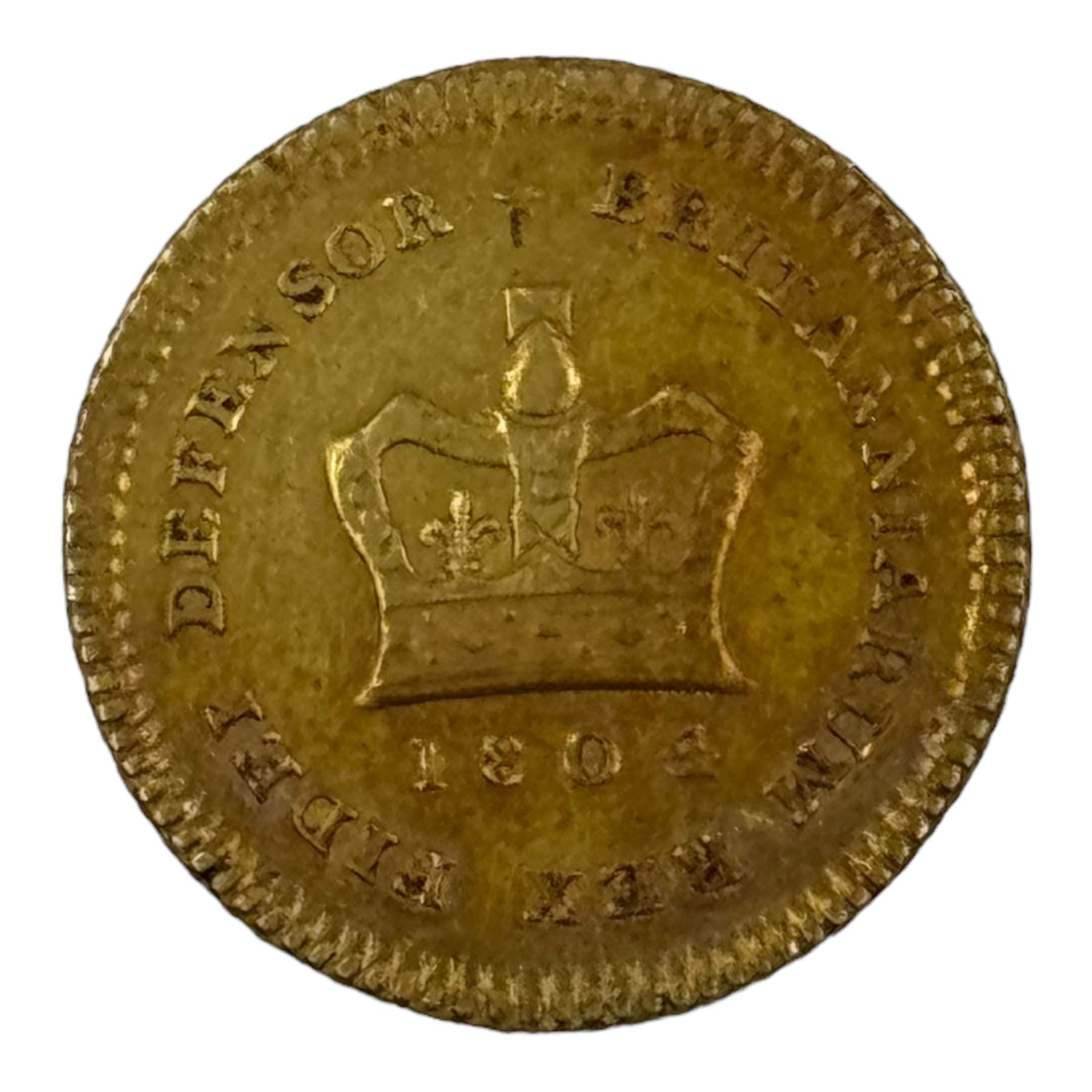 George III 1804 gold one third guinea coin