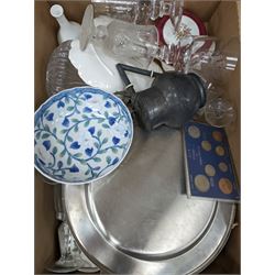 Spode Italian pattern leaf dish, together with Danbury Mint collectors bells, mugs, collectors plates etc in five boxes 
