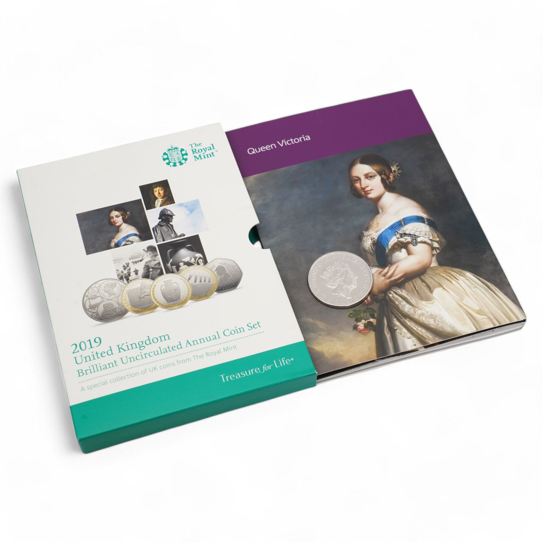 The Royal Mint United Kingdom 2019 brilliant uncirculated annual coin set, in card folder