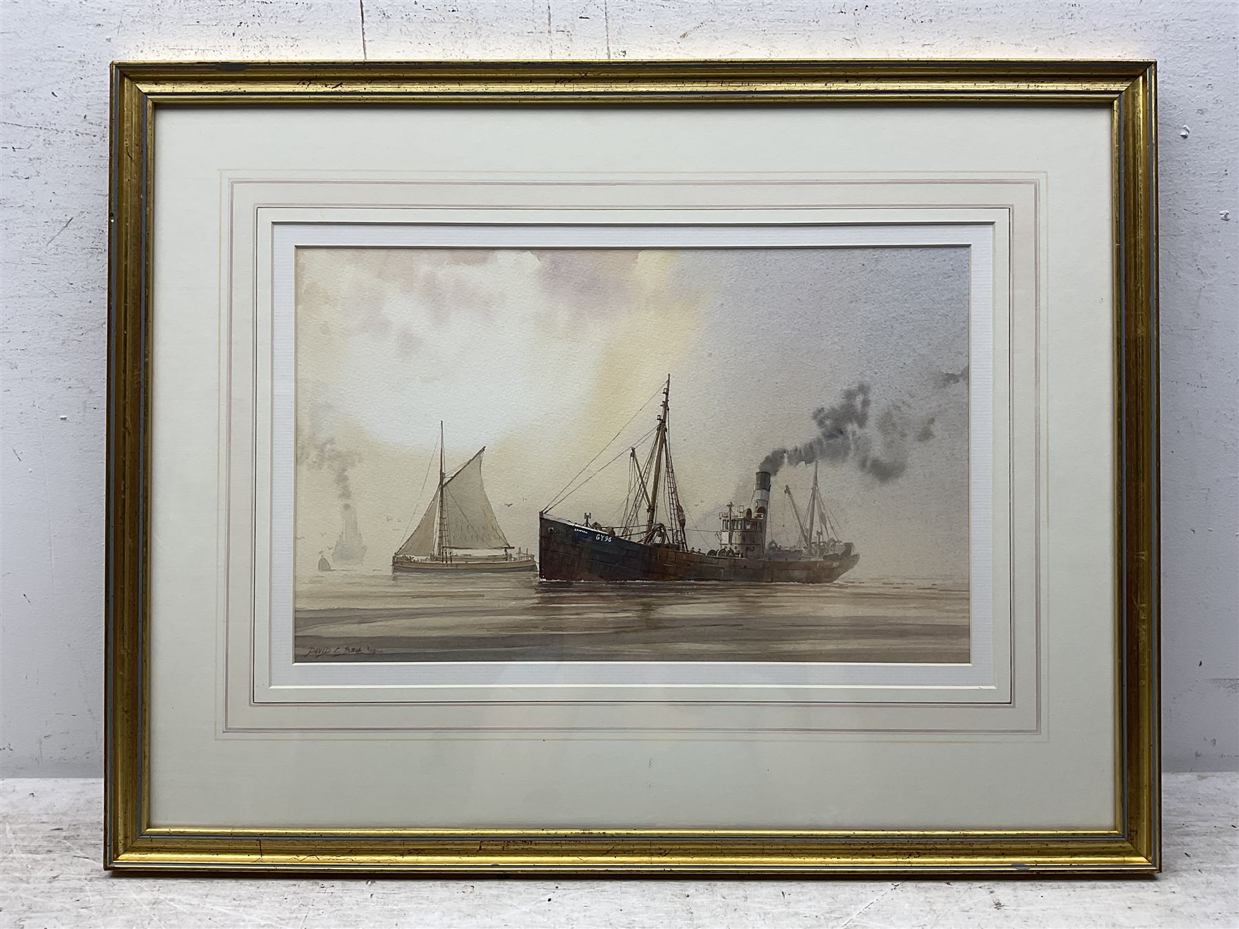 David C Bell (British 1950-): Grimsby Trawler - Deveron, watercolour signed and dated '98, 25cm x 40cm