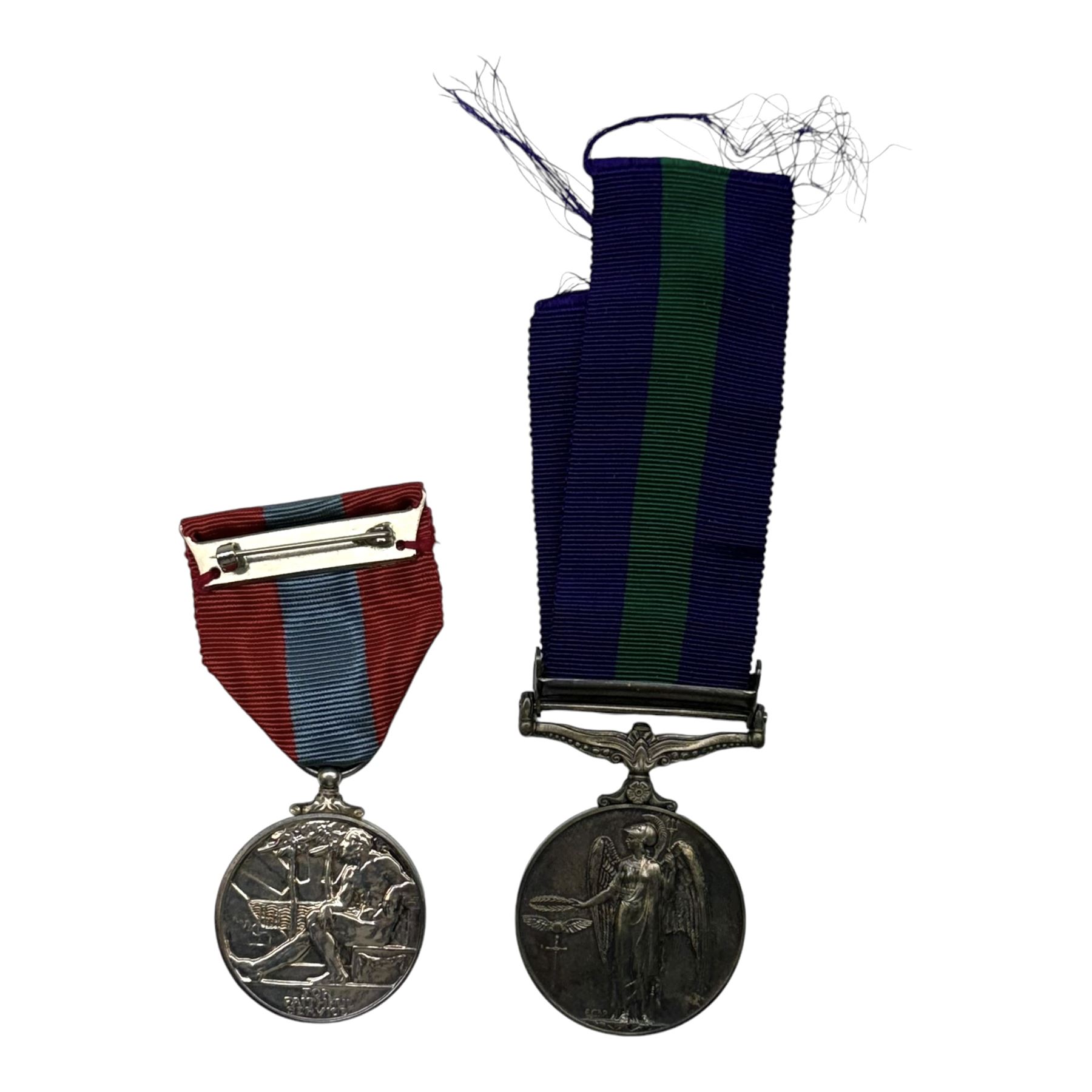 Queen Elizabeth II General Service medal with Cyprus clasp, awarded to Lt. P.T Pickens. R.A.M.C, together with Queen Elizabeth II For Faithful Service medal awarded to Miss Edith Frances