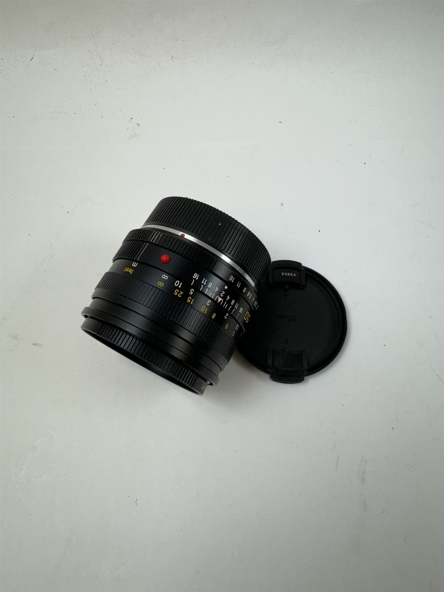 Leitz Summicron-R 1:2/50 50mm lens, serial no. 2958240, with UV filter and two lens caps 