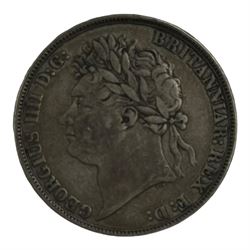 George IIII 1821 silver crown coin