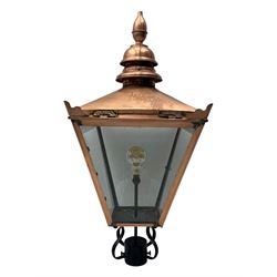 Copper and wrought metal lantern top