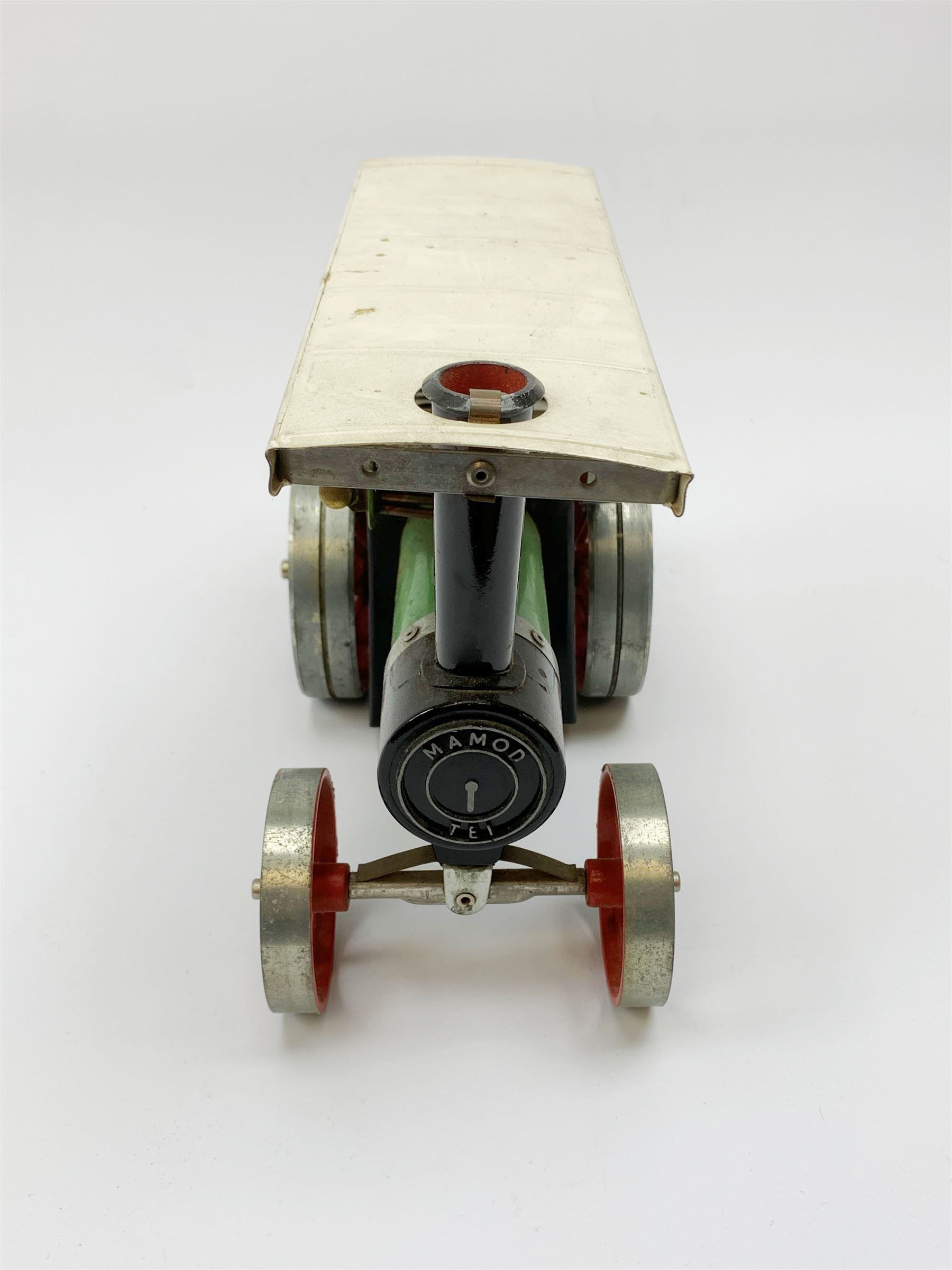 Mamod live steam model traction engine 'T.E.1A', with steering rod, boxed