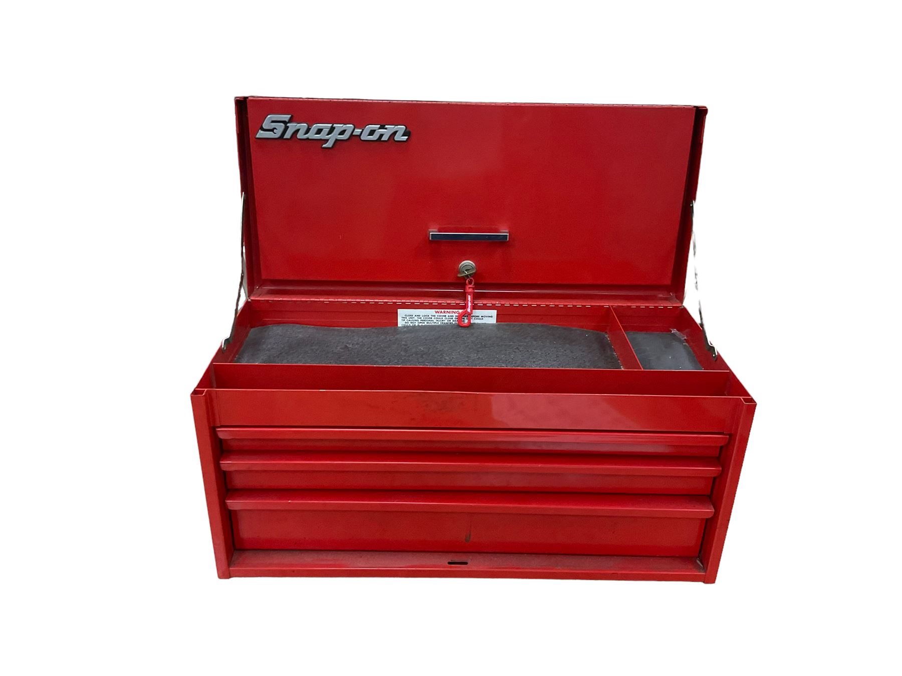 Snap-on tool box, with key, H30cm, L61cm 