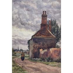 John Dobby Walker (British 1863-1925): 'Near Lynn - Norfolk', watercolour signed 27cm x 18cm 