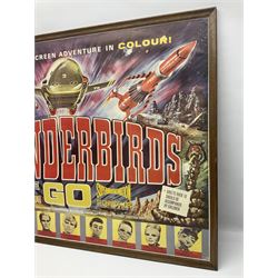 Thunderbirds Are Go Film Poster, 1980s reproduction of this classic 1966 movie poster, framed H73cm, L97cm