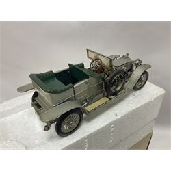 Franklin Mint - six 1:24 scale die-cast Rolls-Royce models comprising 1907 Rolls-Royce ‘The Silver Ghost’, boxed with original packaging and paperwork, 1929 Rolls-Royce ‘Phantom I’ with original packing, 1914 Rolls-Royce, 1911 Rolls-Royce, 1955 Rolls-Royce ‘Silver Cloud 1’, and 1992 Rolls-Royce Corniche IV 