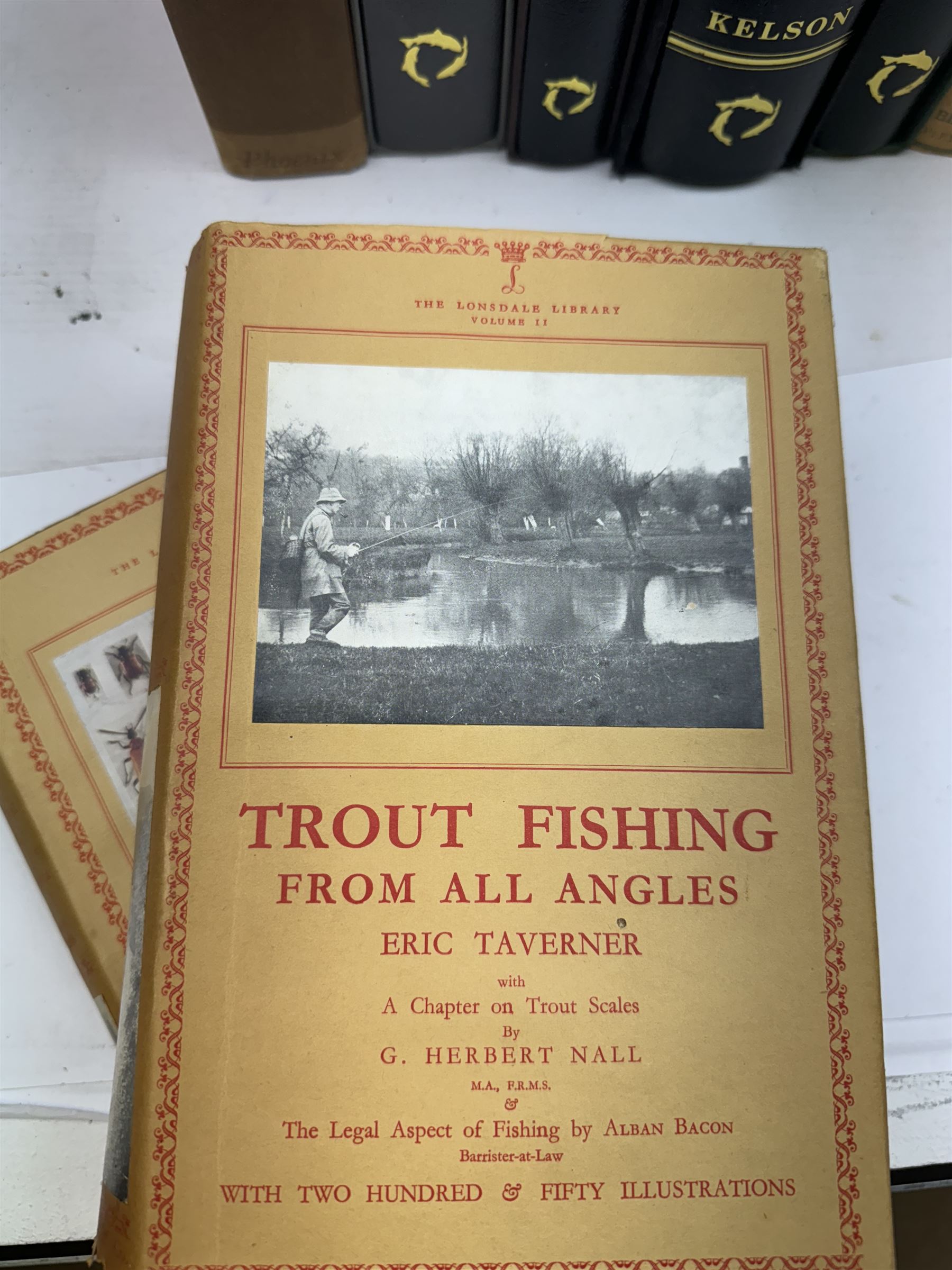 The Lonsdale Library; five volumes including Trout Fishing, Coarse fishing, Keepers Book etc, together with Andrew Herd The Fly, The House the Hardy Brothers built ect