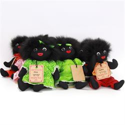 Seventeen limited edition Golly dolls by Brigitte and Robin Rive, including Jewel, Olivia,...