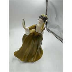 Seven Royal Doulton figures, including Amy's Sister HN3445, Elyse HN2474, With Love HN3393 etc