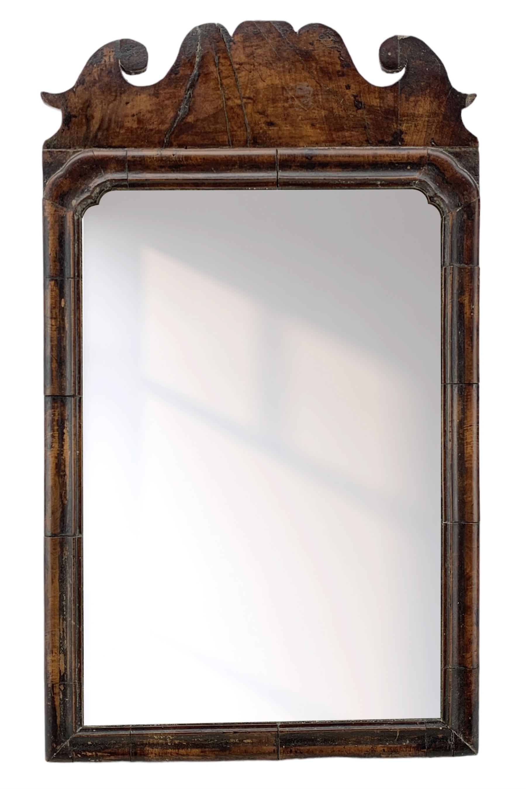 Georgian mahogany framed easel mirror of Chippendale design, the plain plate within a moulded rectangular frame