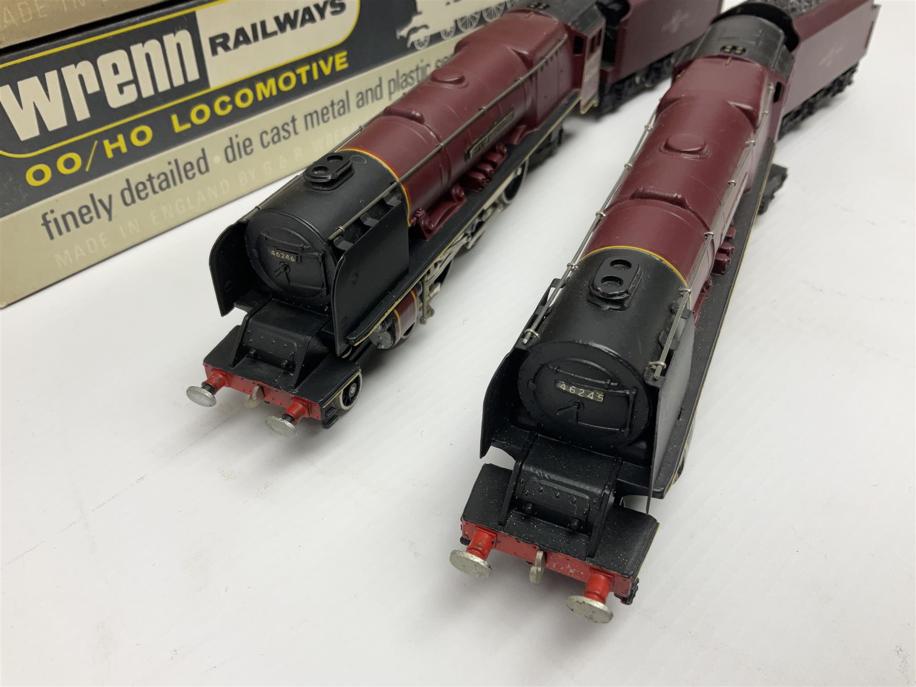 Wrenn '00' gauge - Princess Coronation (Duchess) Class 4-6-2 locomotive 'City of London' No.46245; boxed with tender and manual; and another similar bearing the nameplate 'City of Manchester' No.46246; in City of Birmingham box; both in BR Maroon (2)