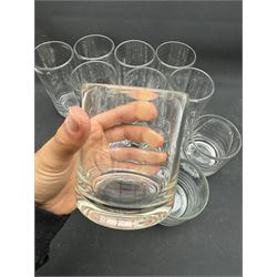 Collection of tumbler glasses, possibly Niederer, in sets of eight, comprising high ball, whisky and rocks