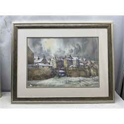 John Freeman (British 1942-): 'The Rescue - Robin Hood's Bay' and 'HMS Victory - Portsmouth', two prints signed, one numbered 74/850 max 39cm x 52cm (2)