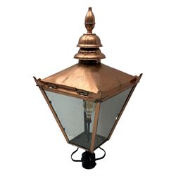 Copper and wrought metal lantern top